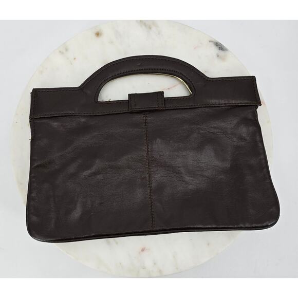 Vintage Holiday Fair Korea Brown Faux Leather Handbag - Picture 2 of 4